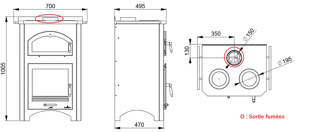 Cuisinière à Bois avec Four – BRONPI Monza 14 kW