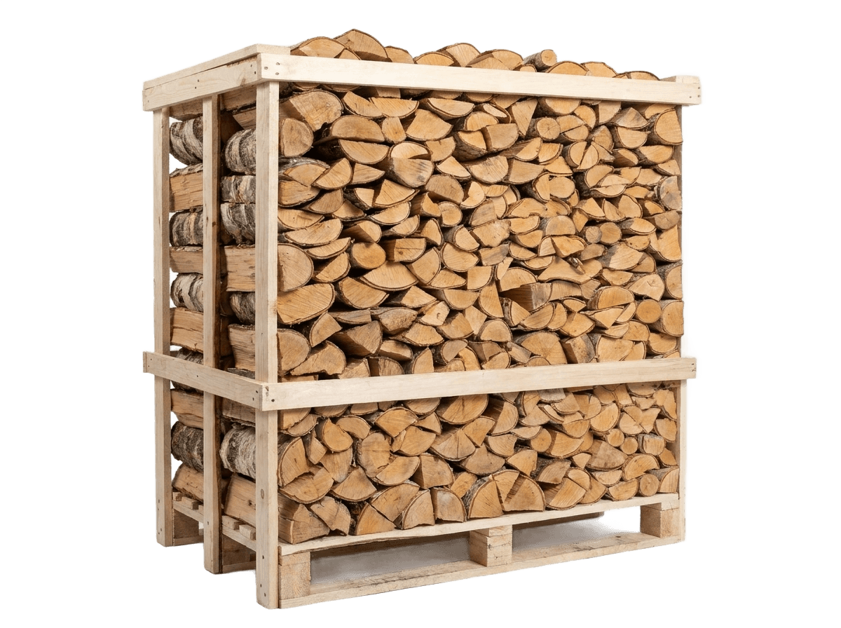 Bois de Chauffage Chêne – Palette 1 m³ (1,5 m³ Vrac)