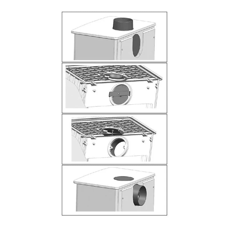 Poêle à Bois Étanche en Fonte – SUPRA Oscar 4,8 kW