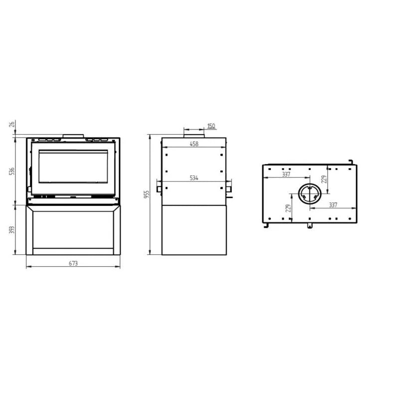 Poêle à Bois 2 Vitres – FIREMATIC Ottawa-S 12,6 kW