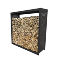 Rangement Bois Woodbox Noir – Range-Bûches en Acier